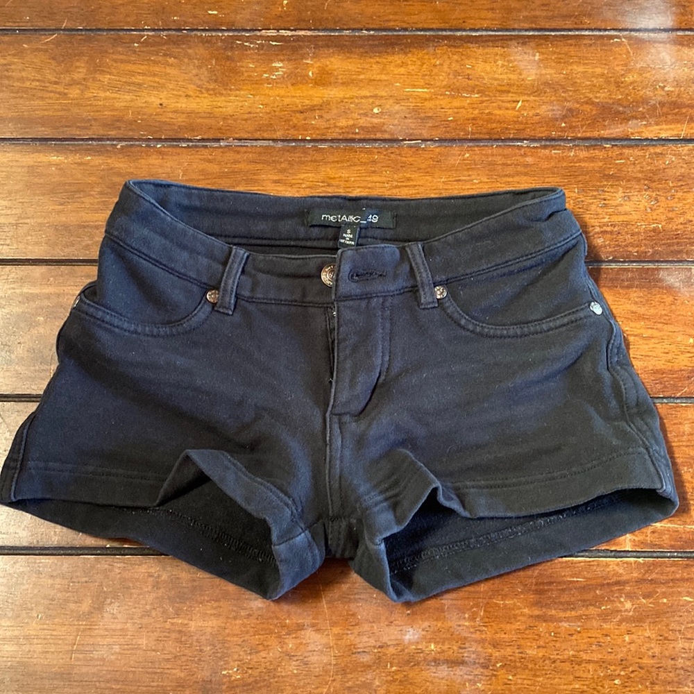 Stretchy Black Short Shorts